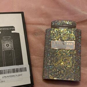 Crystal Fan Perfume Bottle with Rhinestones